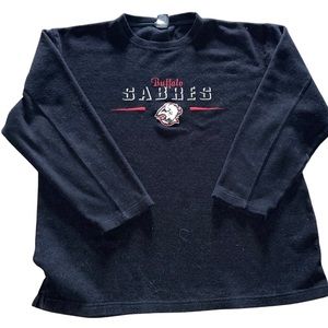 Buffalo Sabres NHL Hockey Vintage 90’s Long-sleeve Shirt: Warm Fleece Style: XL